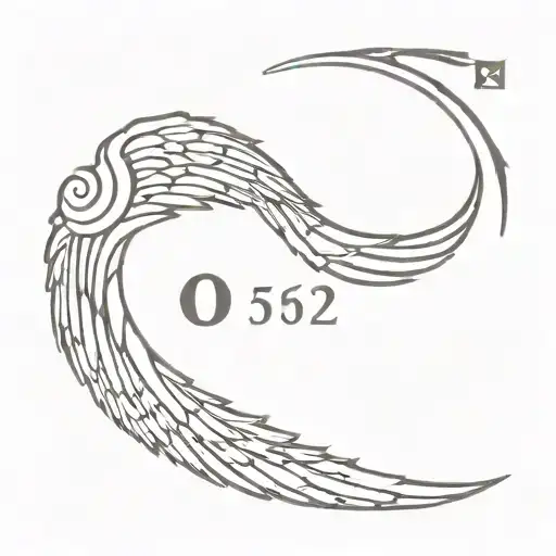 Angel Wings With 07 15 2005 In Roman Numerals