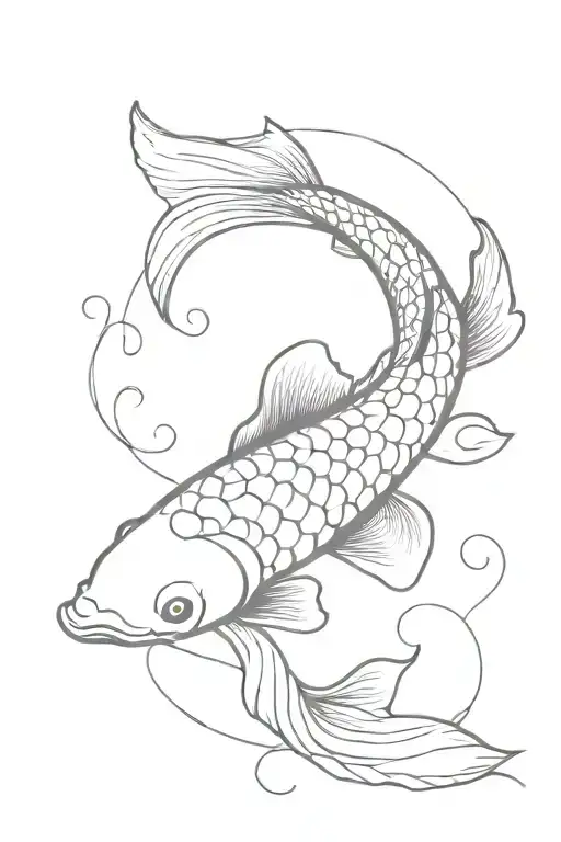 Koi Fish With A Cross