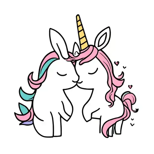 Bunny And Unicorn In Love