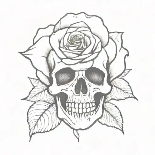 Skull And Rose