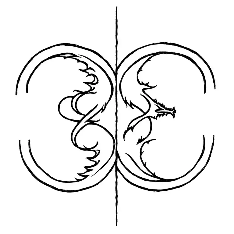 Viking Symbol For Life With A Dragon And Compas