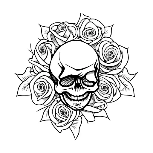 Skull And Roses