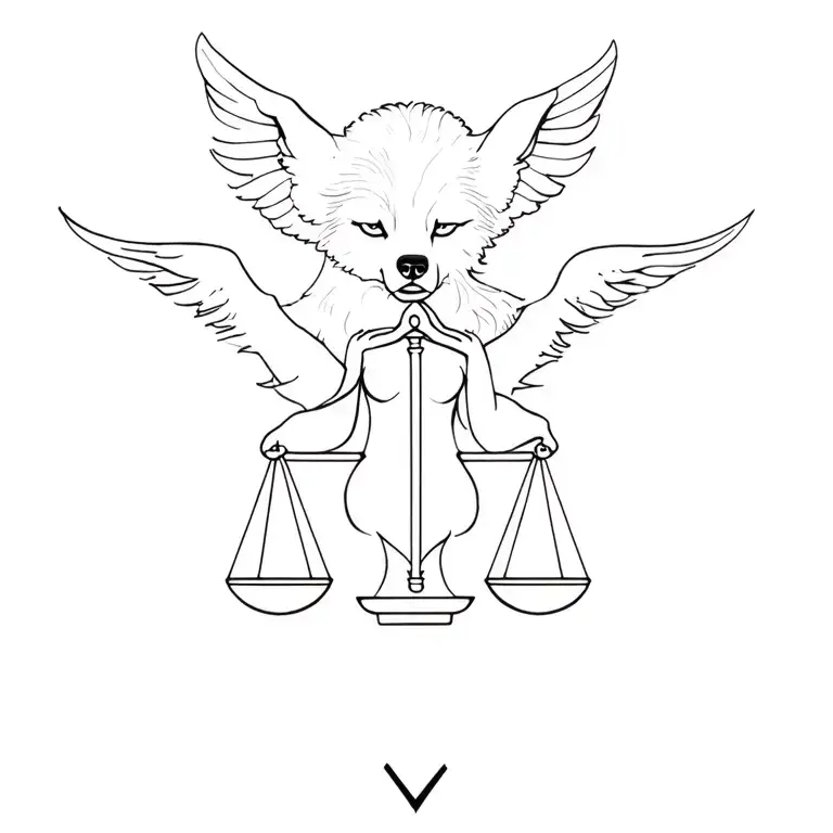 Lady Justice And Wolf