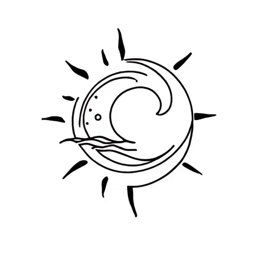 Cousin Tattoo Beach Sun And Moon