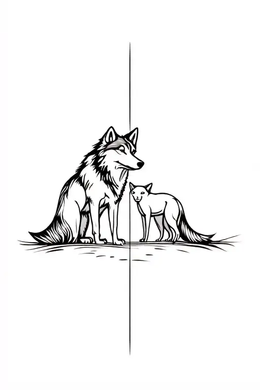 Wolf Father And Son
