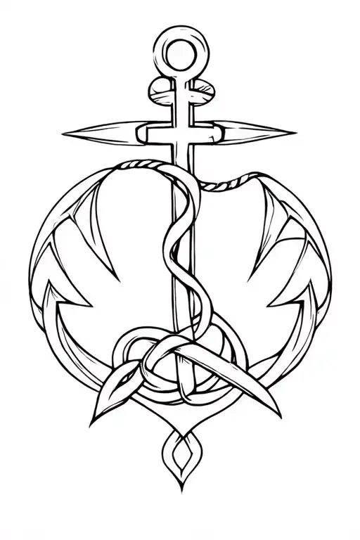 Celtic Knot Anchor Intertwined Time