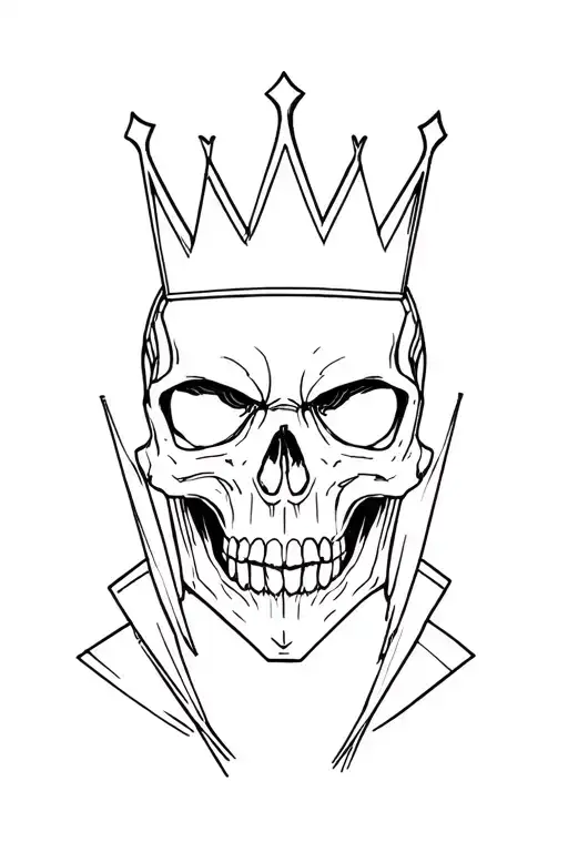 Evangelion Skull Wearing A Crown