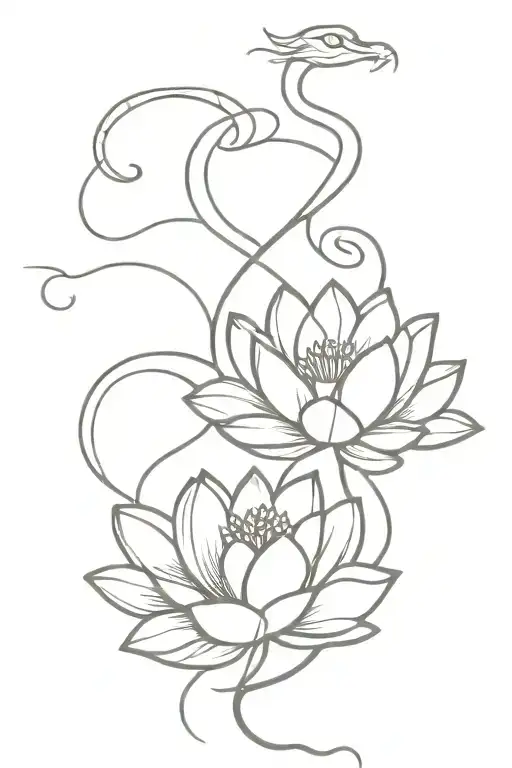 Snake And Lotus