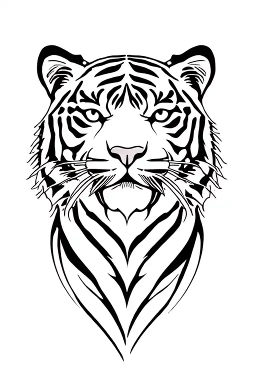 Line Art Tiger