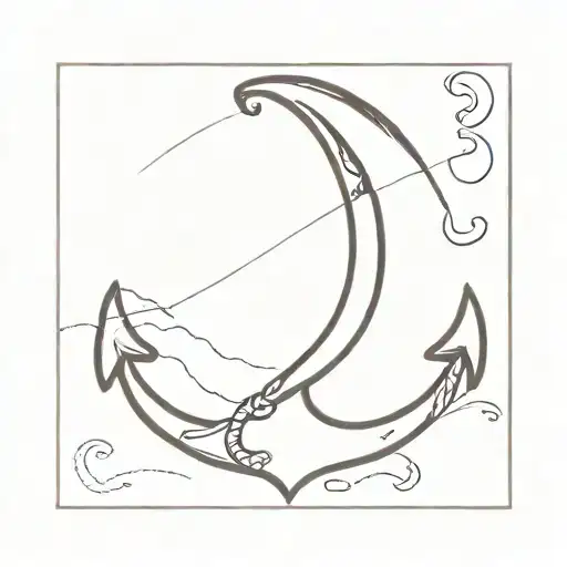 Anchor And Crescent Moon
