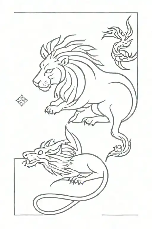 Lion And Dragon