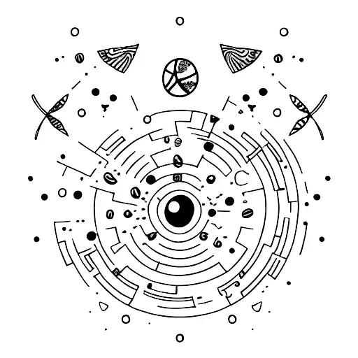 A Minimalist Tattoo Of A Sagittarius Constellation Formed By Coffee Beans