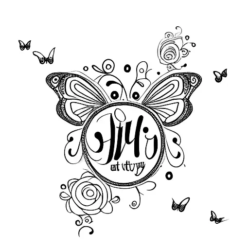 Butterfly With Semicolon That Says Just For Today In Script Font