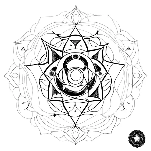 Lotus Constellation With Aquarius Stars