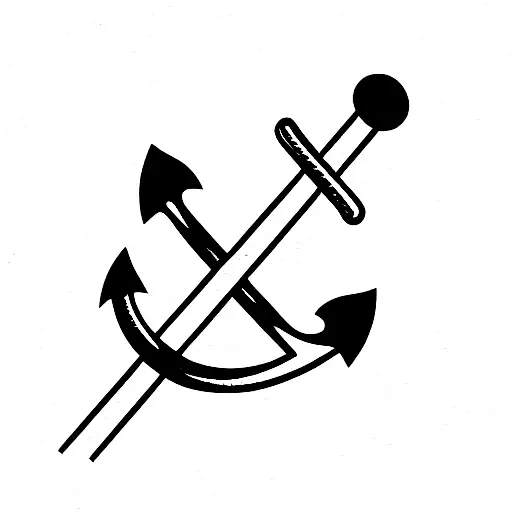 An Anchor With Dumbbell