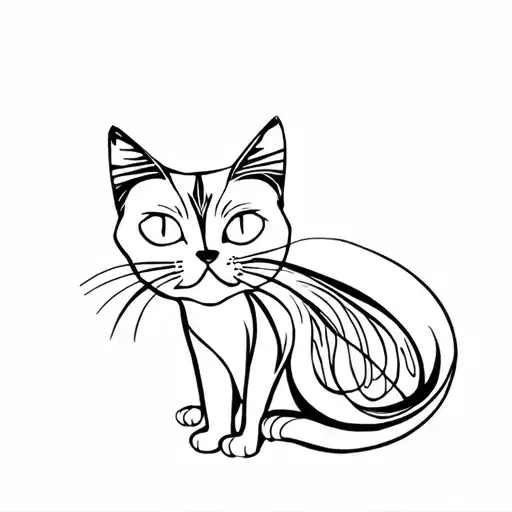 Black Cat With A Reference To The Eywa Divinity Of The Film Avatar