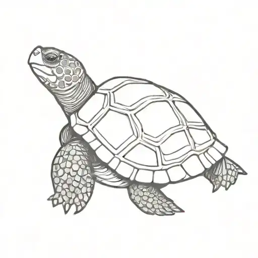 Turtle Tattoo Fine Line