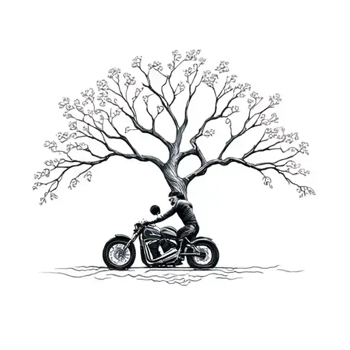 Tree Of Life And Motorcycle Riding