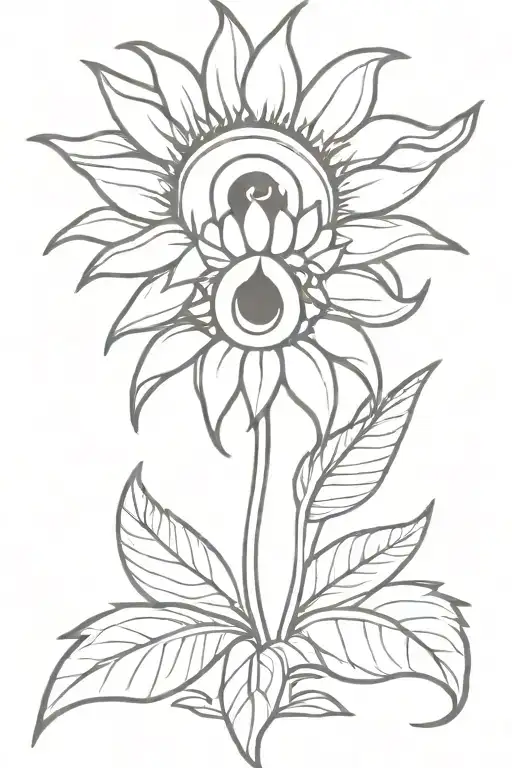 Evil Eye Sunflower