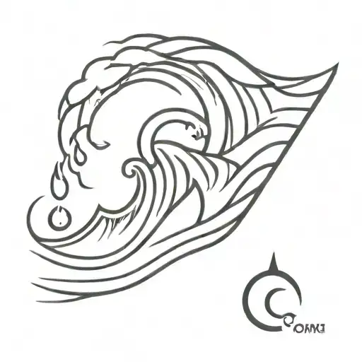 Ocean Wave And Campfire