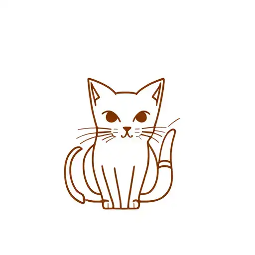 Ginger Cat Minimalist
