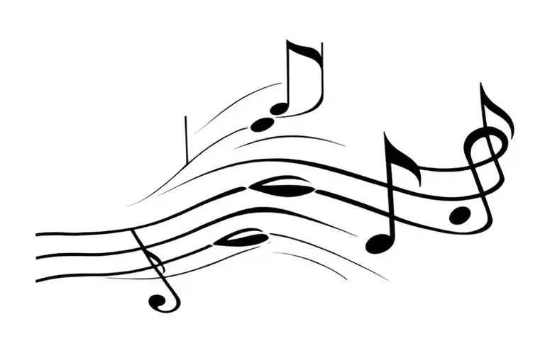 Wavy Music Notes