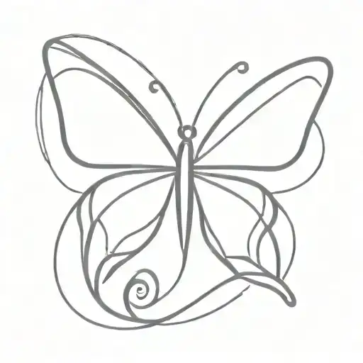 Butterfly With Aries Symbol Intertwined