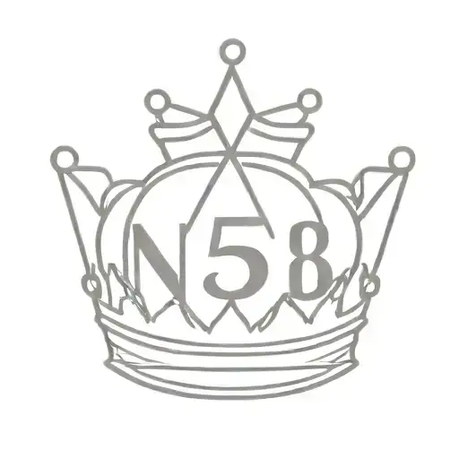 N58 With A Crown Upside Down The Letter