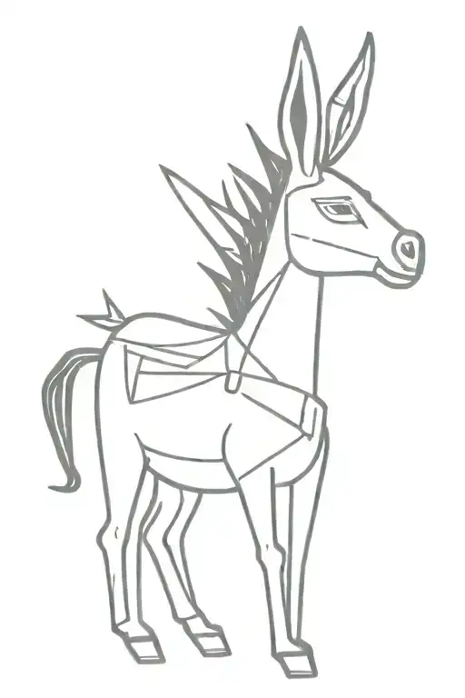 Donkey With A Basquait Crown