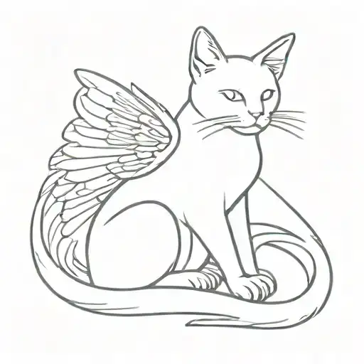 Angel Cat Sitting