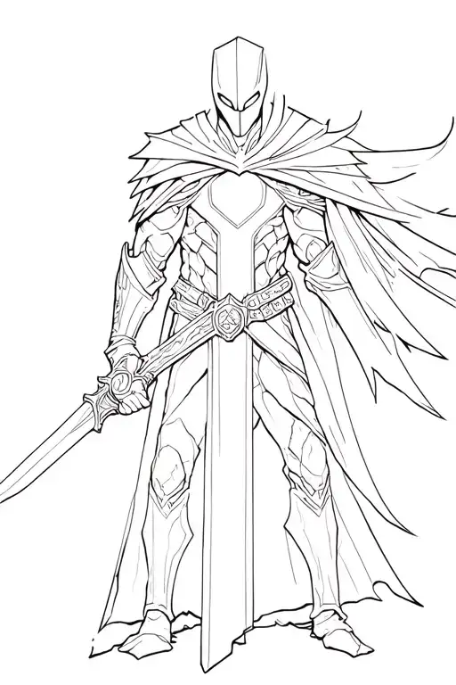 Azrael Arkham Knight Holding A Sword