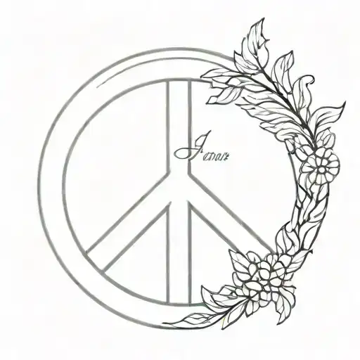 Peace Sign In A Circle