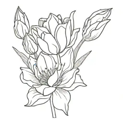 Tulips And Shark Minimalist