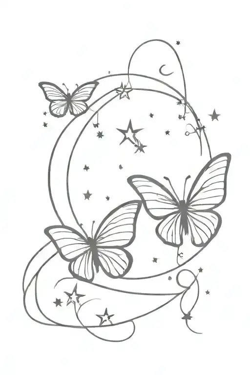 Moon Butterfly Star Dust