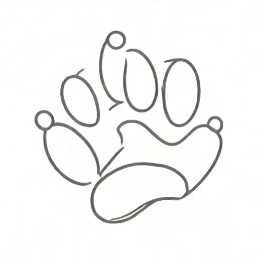 Queen Dog Paw Print