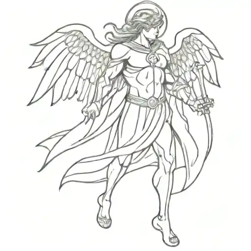 St Michael The Archangel Striking Demon
