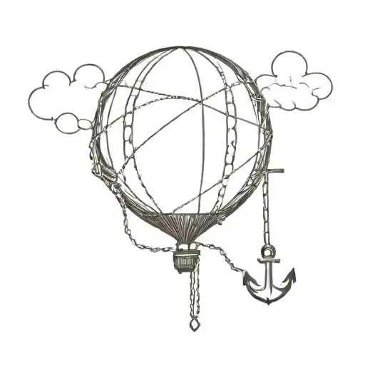 Ballon Holding An Anchor Hanging