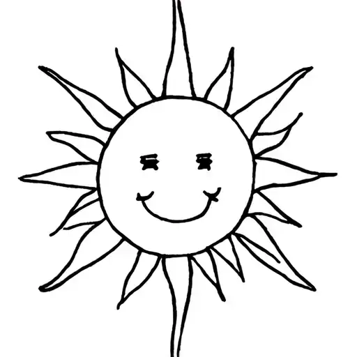 Completely Symmetrical Sun With A Big Smirk