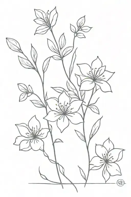 Fine Line Tattoo Flowers