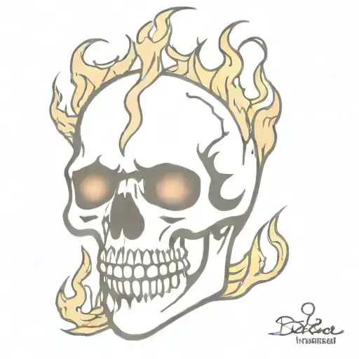 Burning Skull Colour