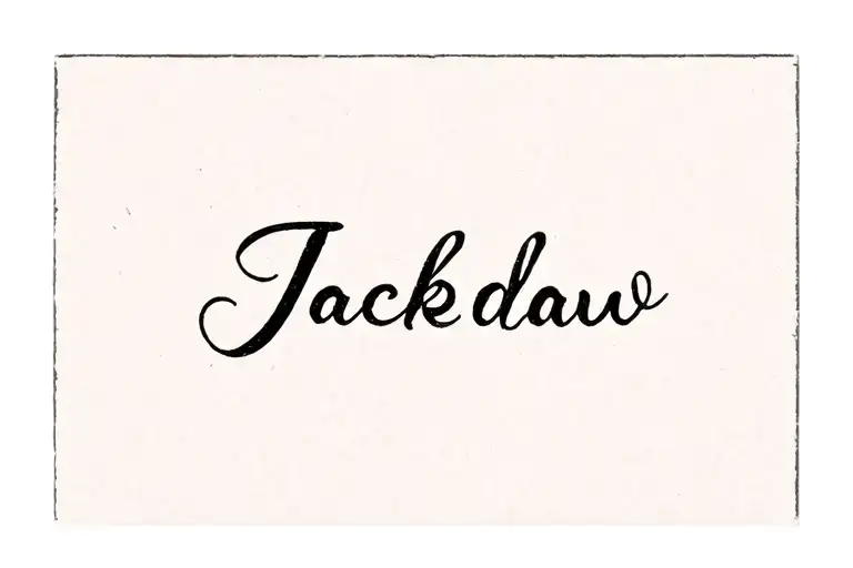 Tattoo With The Word Jackdaw