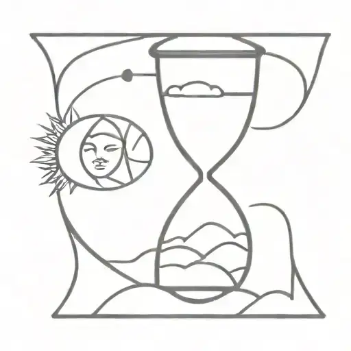 Hourglass With Sun And Moon