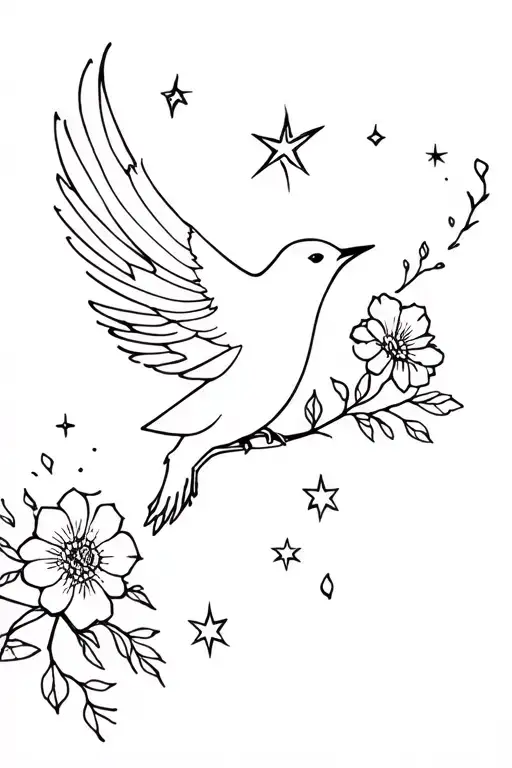 Books And Flowers And The Shatter Me Bird And Stars And Magic And Trees