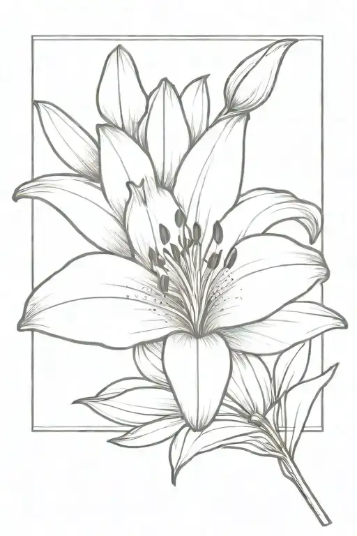 Fine Line Lily Flower