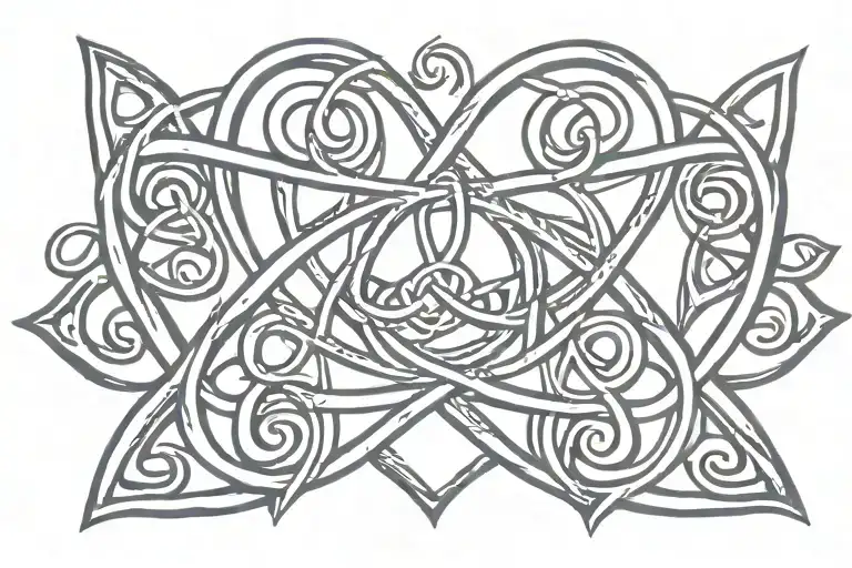 Reversed Triquetra Thorn Heart