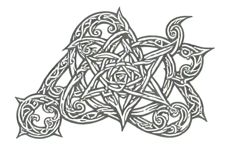 Upside Down Thorn Heart Shaped Triquetra Lock