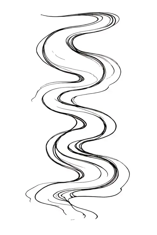 Abstract Flow Lines Creating River Channel