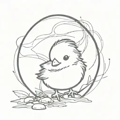 Baby Chick Hatching Inside Simple