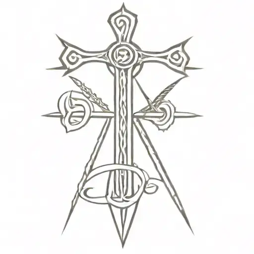 Celtic Cross And Sword