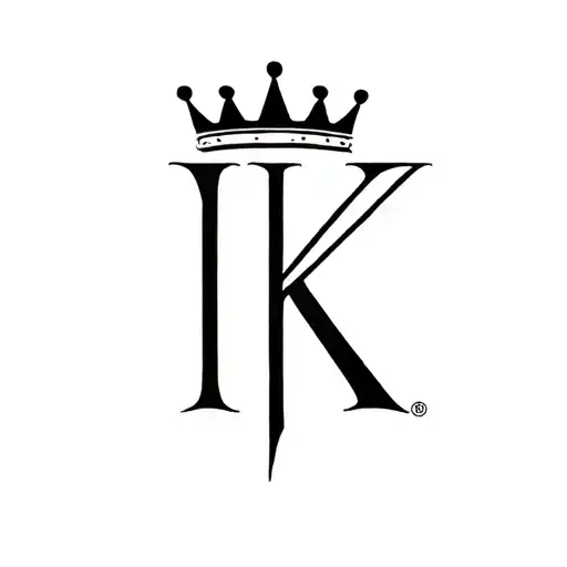 Letter K With A Crown